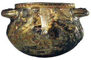Два скифа. Чаша из кургана 'Гайманова Могила'  IV век до н.э.